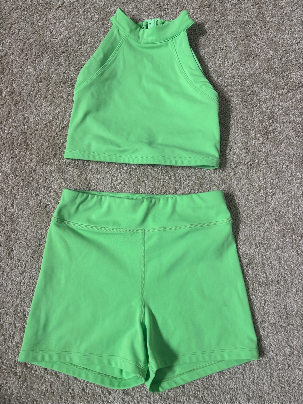 Neon Green Dance Convention Wear